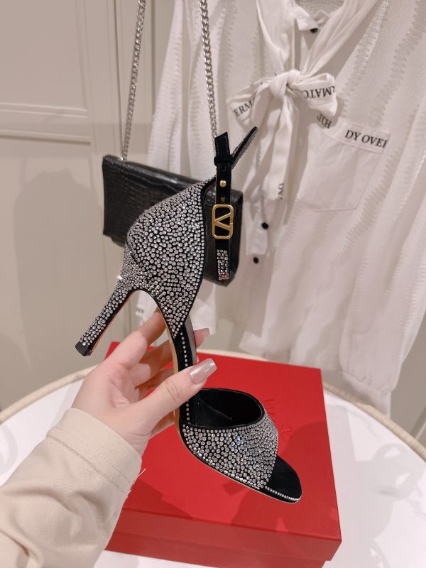 Valentino - Tan-Go Sandal With Crystals 100mm