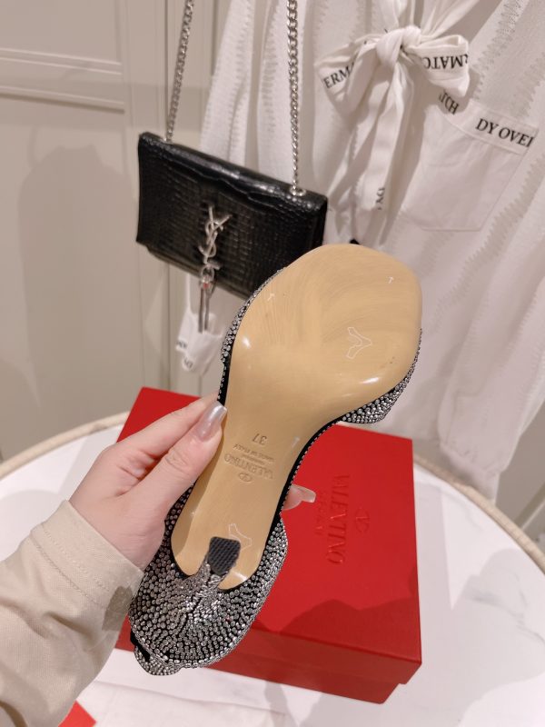 Valentino - Tan-Go Sandal With Crystals 100mm