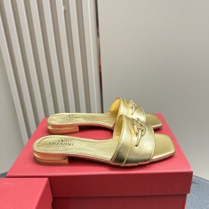 Valentino - Vlogo-Plaque Slip-On Sandals