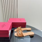 Valentino - Vlogo-Plaque Slip-On Sandals