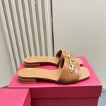 Valentino - Vlogo-Plaque Slip-On Sandals
