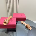 Valentino - Vlogo-Plaque Slip-On Sandals