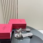 Valentino - Vlogo-Plaque Slip-On Sandals