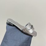Valentino - Vlogo-Plaque Slip-On Sandals