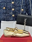 Valentino - Vlogo Locker Mary-Jane Ballerina in Mirrored Calfskin