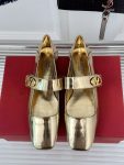 Valentino - Vlogo Locker Mary-Jane Ballerina in Mirrored Calfskin