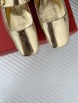 Valentino - Vlogo Locker Mary-Jane Ballerina in Mirrored Calfskin