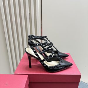 Valentino - Patent Rockstud Caged Pump