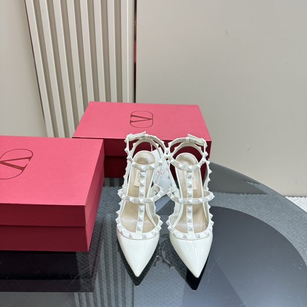 Valentino - Patent Rockstud Caged Pump