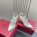 Valentino - Patent Rockstud Caged Pump