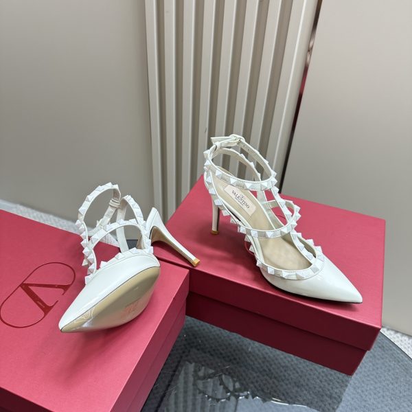 Valentino - Patent Rockstud Caged Pump