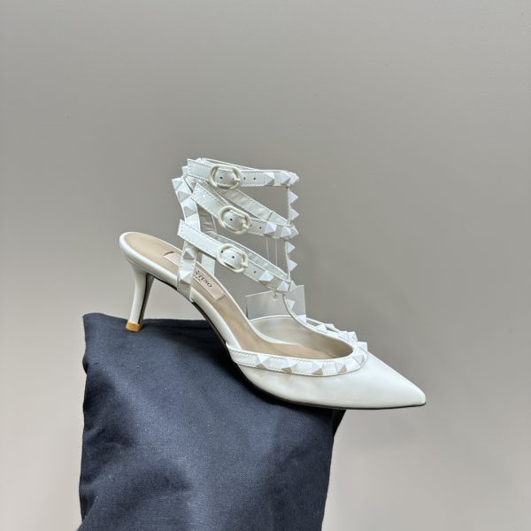 Valentino - Patent Rockstud Caged Pump