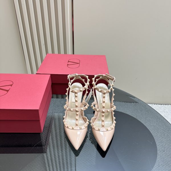 Valentino - Patent Rockstud Caged Pump