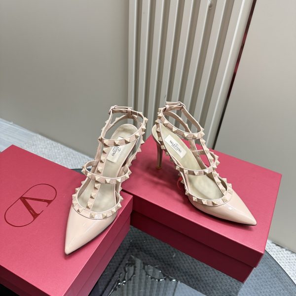 Valentino - Patent Rockstud Caged Pump