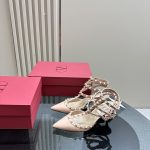 Valentino - Patent Rockstud Caged Pump