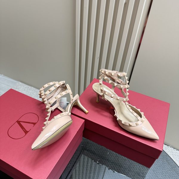 Valentino - Patent Rockstud Caged Pump