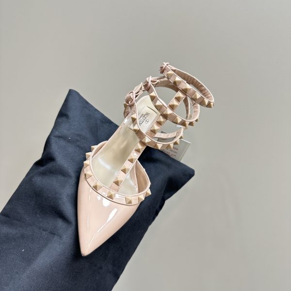 Valentino - Patent Rockstud Caged Pump