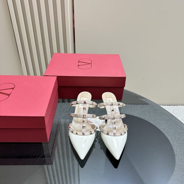 Valentino - Rockstud Patent-Leather Mule