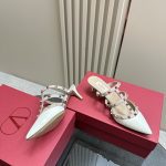 Valentino - Rockstud Patent-Leather Mule
