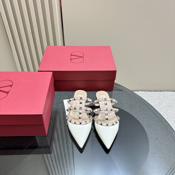 Valentino - Rockstud Patent-Leather Mule