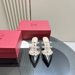 Valentino - Rockstud Patent-Leather Mule