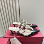 Valentino - Rockstud Patent-Leather Mule