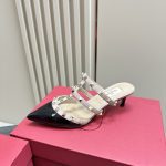 Valentino - Rockstud Patent-Leather Mule