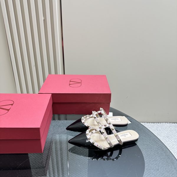 Valentino - Rockstud Patent-Leather Mule