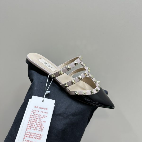 Valentino - Rockstud Patent-Leather Mule