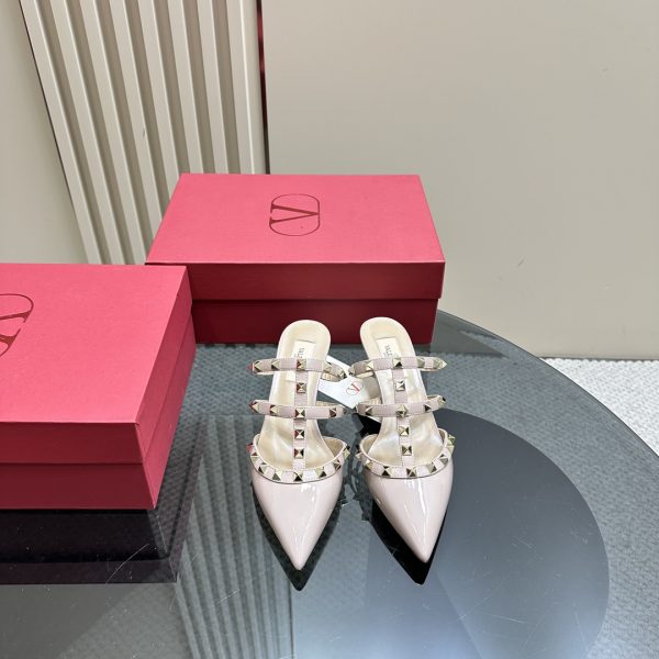 Valentino - Rockstud Patent-Leather Mule