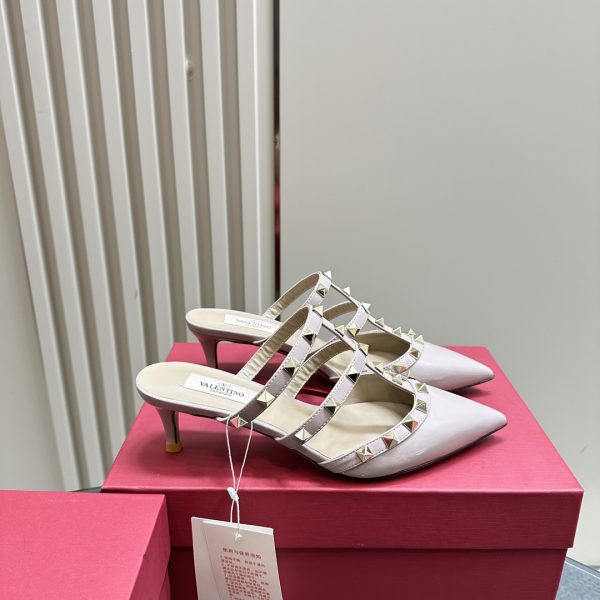 Valentino - Rockstud Patent-Leather Mule