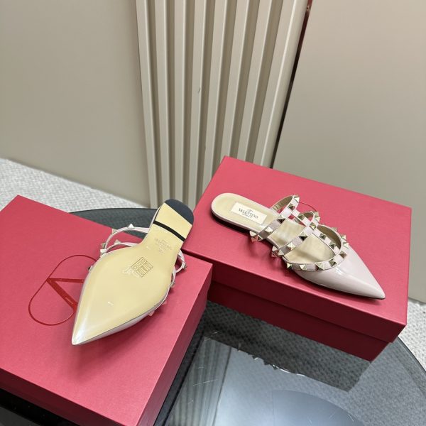 Valentino - Rockstud Patent-Leather Mule