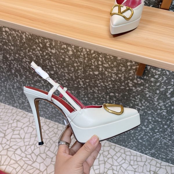Valentino - Vlogo Signature Calfskin Slingback Platform Pump 120mm