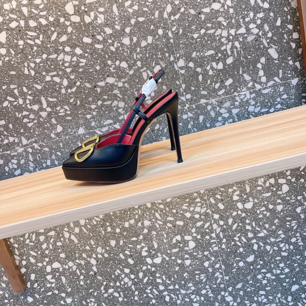 Valentino - Vlogo Signature Calfskin Slingback Platform Pump 120mm