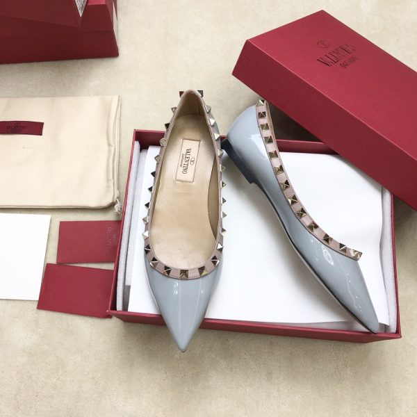 Valentino - Patent Rockstud Ballet Flat