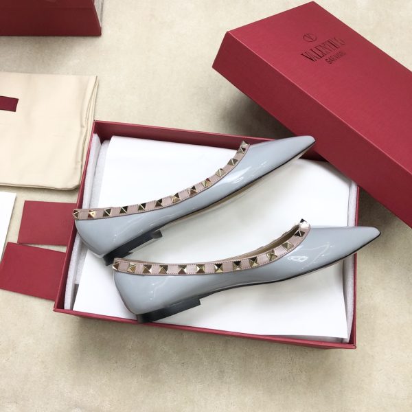 Valentino - Patent Rockstud Ballet Flat