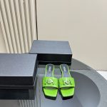 Versace - Medusa Buckle Leather Flat Sandals