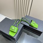 Versace - Medusa Buckle Leather Flat Sandals