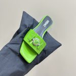 Versace - Medusa Buckle Leather Flat Sandals