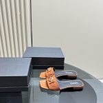 Versace - Medusa Buckle Leather Flat Sandals