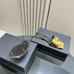 Versace - Medusa Buckle Leather Flat Sandals
