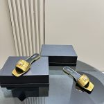 Versace - Medusa Buckle Leather Flat Sandals