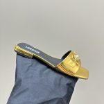 Versace - Medusa Buckle Leather Flat Sandals