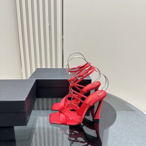 YSL - Corinne Sandals in Satin Crepe