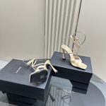 YSL - Corinne Sandals in Satin Crepe