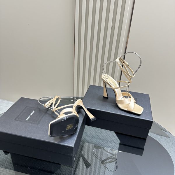 YSL - Corinne Sandals in Satin Crepe