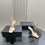 YSL - Corinne Sandals in Satin Crepe