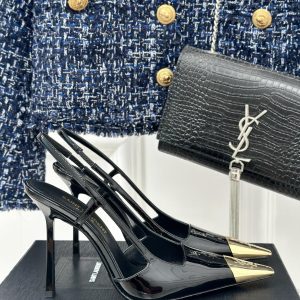 YSL - Jeanne Slingback Pumps in Patent Leather