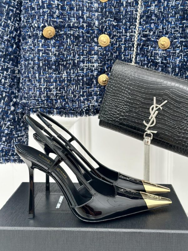 YSL - Jeanne Slingback Pumps in Patent Leather