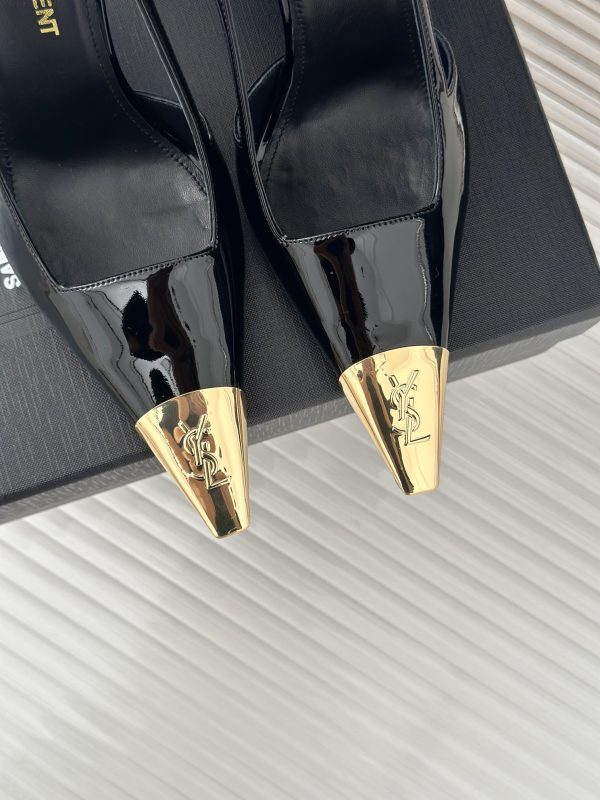 YSL - Jeanne Slingback Pumps in Patent Leather